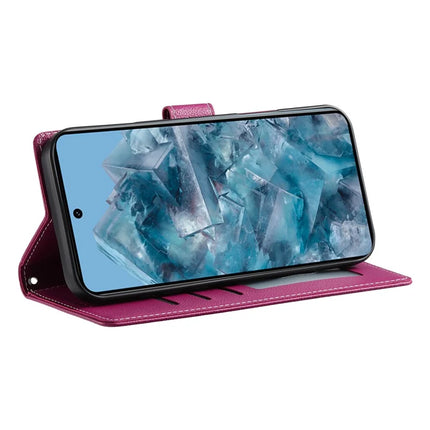 For Google Pixel 8 Pro Stand Case Litchi Texture Leather Wallet Phone Cover Magnetic Snap