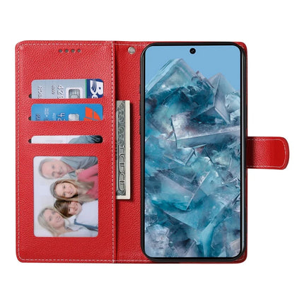 For Google Pixel 8 Pro Stand Case Litchi Texture Leather Wallet Phone Cover Magnetic Snap