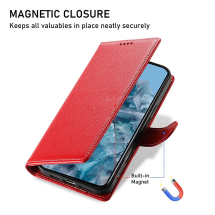 For Google Pixel 8 Pro Stand Case Litchi Texture Leather Wallet Phone Cover Magnetic Snap