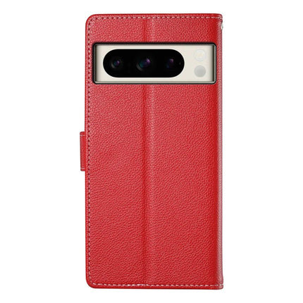 For Google Pixel 8 Pro Stand Case Litchi Texture Leather Wallet Phone Cover Magnetic Snap