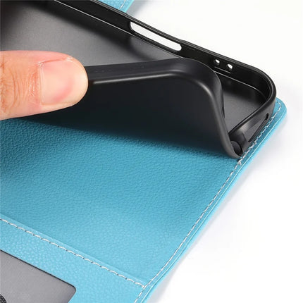 For Google Pixel 8 Pro Stand Case Litchi Texture Leather Wallet Phone Cover Magnetic Snap
