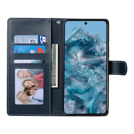 For Google Pixel 8 Pro Stand Case Litchi Texture Leather Wallet Phone Cover Magnetic Snap
