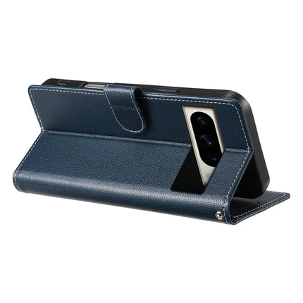 For Google Pixel 8 Pro Stand Case Litchi Texture Leather Wallet Phone Cover Magnetic Snap