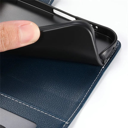 DF-012 For Google Pixel 8a Case Litchi Texture Leather Magnetic Clasp Wallet Stand Phone Cover with Wrist Strap