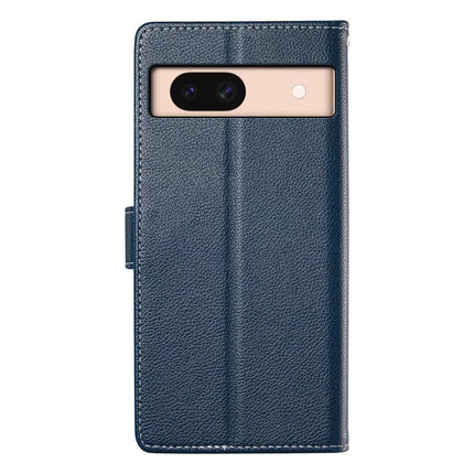 DF-012 For Google Pixel 8a Case Litchi Texture Leather Magnetic Clasp Wallet Stand Phone Cover with Wrist Strap
