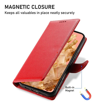 DF-012 For Google Pixel 8a Case Litchi Texture Leather Magnetic Clasp Wallet Stand Phone Cover with Wrist Strap