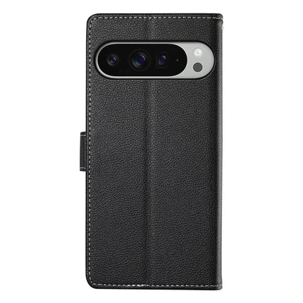 For Google Pixel 9 Pro XL Stand Case Litchi Texture Leather Wallet Phone Cover Magnetic Snap