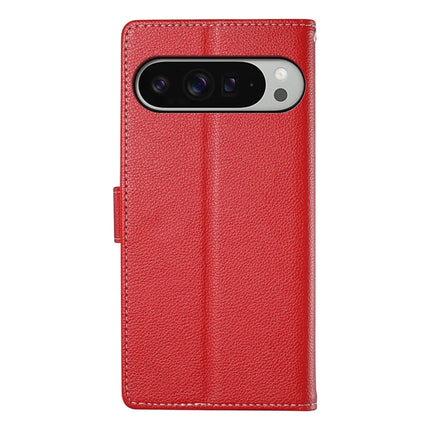 For Google Pixel 9 Pro XL Stand Case Litchi Texture Leather Wallet Phone Cover Magnetic Snap