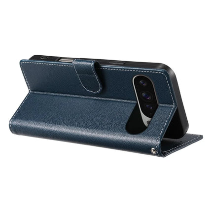 For Google Pixel 9 Pro XL Stand Case Litchi Texture Leather Wallet Phone Cover Magnetic Snap