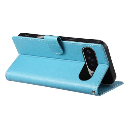 For Google Pixel 9 Pro XL Stand Case Litchi Texture Leather Wallet Phone Cover Magnetic Snap