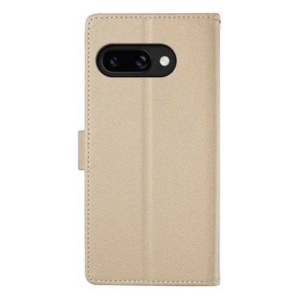 DF-012 For Google Pixel 9a Case Litchi Texture Leather Magnetic Clasp Wallet Stand Phone Cover