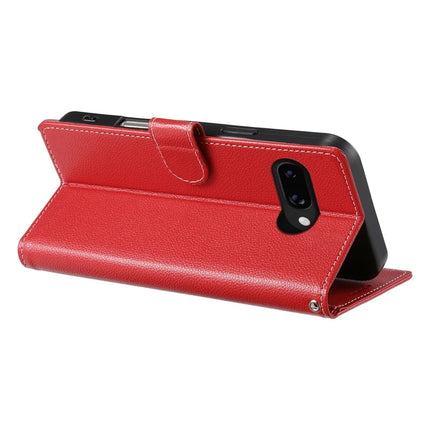 DF-012 For Google Pixel 9a Case Litchi Texture Leather Magnetic Clasp Wallet Stand Phone Cover