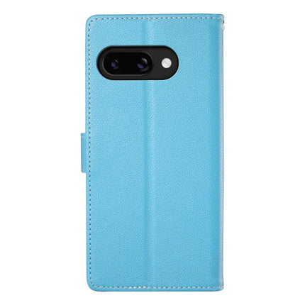 DF-012 For Google Pixel 9a Case Litchi Texture Leather Magnetic Clasp Wallet Stand Phone Cover