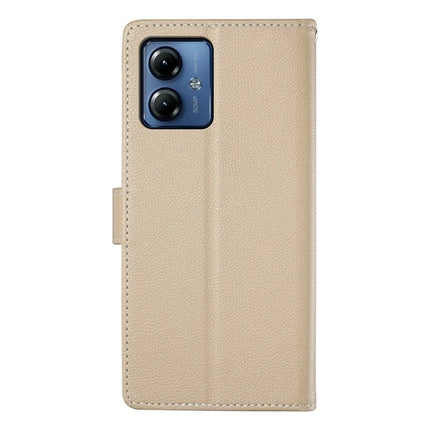 For Motorola Moto G14 4G / G54 5G Case Litchi Texture Leather Wallet Phone Cover Magnetic Snap