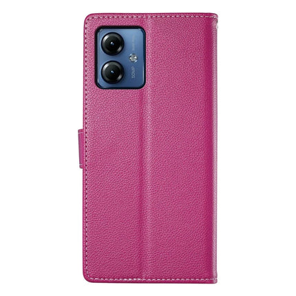 For Motorola Moto G14 4G / G54 5G Case Litchi Texture Leather Wallet Phone Cover Magnetic Snap