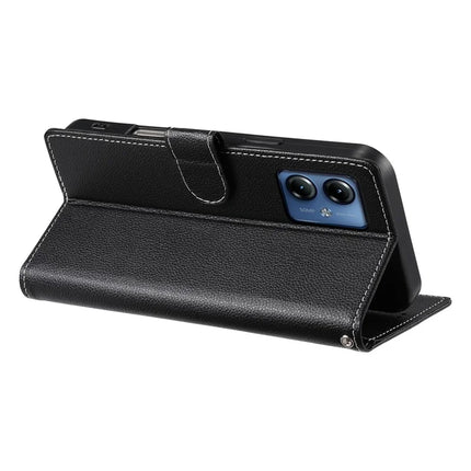For Motorola Moto G14 4G / G54 5G Case Litchi Texture Leather Wallet Phone Cover Magnetic Snap
