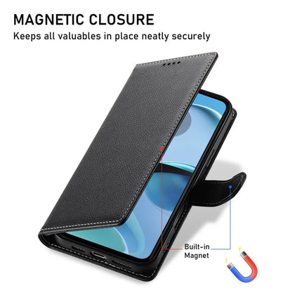 For Motorola Moto G14 4G / G54 5G Case Litchi Texture Leather Wallet Phone Cover Magnetic Snap