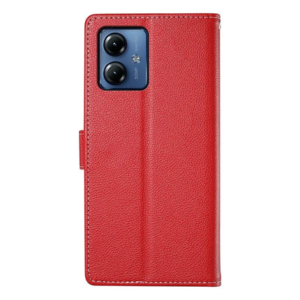 For Motorola Moto G14 4G / G54 5G Case Litchi Texture Leather Wallet Phone Cover Magnetic Snap
