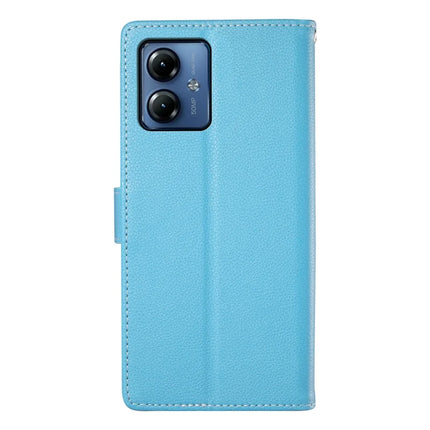 For Motorola Moto G14 4G / G54 5G Case Litchi Texture Leather Wallet Phone Cover Magnetic Snap