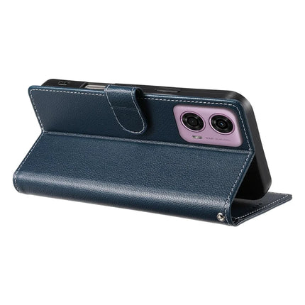 Stand Case for Motorola Moto G24 4G / G04 4G Litchi Texture Leather Wallet Phone Cover Magnetic Snap