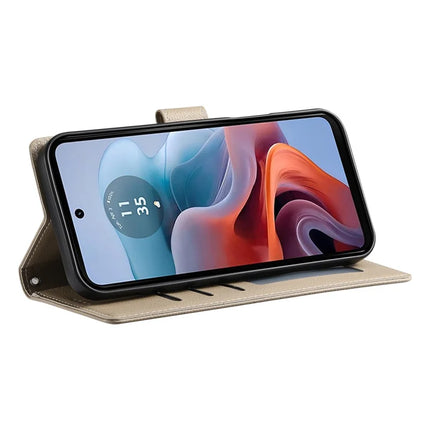 DF-012 For Motorola Moto G45 5G / G34 5G Case Litchi Texture Leather Magnetic Clasp Wallet Stand Phone Cover