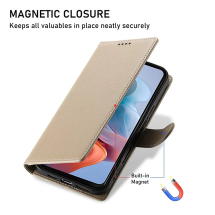 DF-012 For Motorola Moto G45 5G / G34 5G Case Litchi Texture Leather Magnetic Clasp Wallet Stand Phone Cover