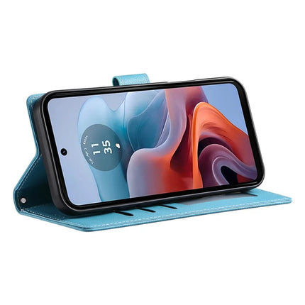 DF-012 For Motorola Moto G45 5G / G34 5G Case Litchi Texture Leather Magnetic Clasp Wallet Stand Phone Cover