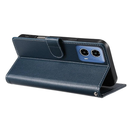 DF-012 For Motorola Moto G45 5G / G34 5G Case Litchi Texture Leather Magnetic Clasp Wallet Stand Phone Cover