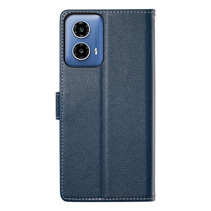 DF-012 For Motorola Moto G45 5G / G34 5G Case Litchi Texture Leather Magnetic Clasp Wallet Stand Phone Cover