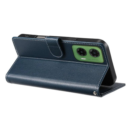 DF-012 For Motorola Moto G35 5G Case Litchi Texture Leather Magnetic Clasp Wallet Stand Phone Cover