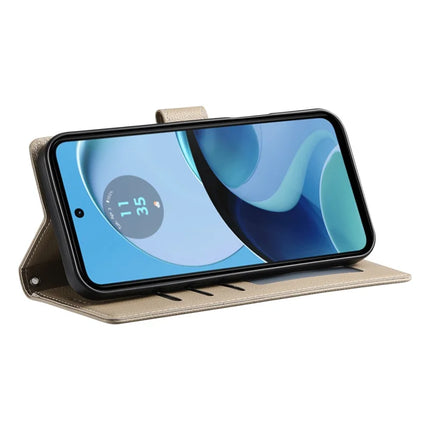 DF-012 For Motorola Moto G55 5G Case Litchi Texture Leather Magnetic Clasp Wallet Stand Phone Cover