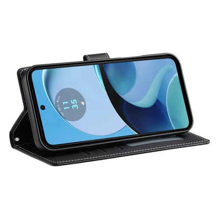 DF-012 For Motorola Moto G55 5G Case Litchi Texture Leather Magnetic Clasp Wallet Stand Phone Cover