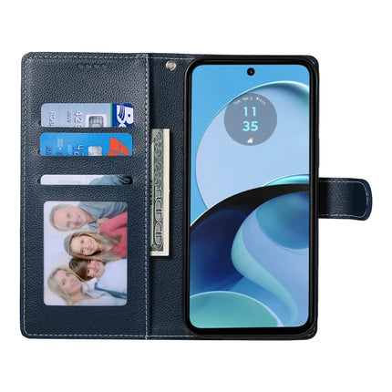 DF-012 For Motorola Moto G55 5G Case Litchi Texture Leather Magnetic Clasp Wallet Stand Phone Cover