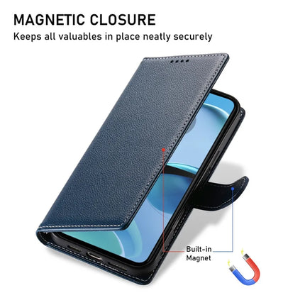 DF-012 For Motorola Moto G55 5G Case Litchi Texture Leather Magnetic Clasp Wallet Stand Phone Cover