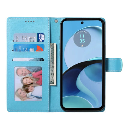 DF-012 For Motorola Moto G55 5G Case Litchi Texture Leather Magnetic Clasp Wallet Stand Phone Cover