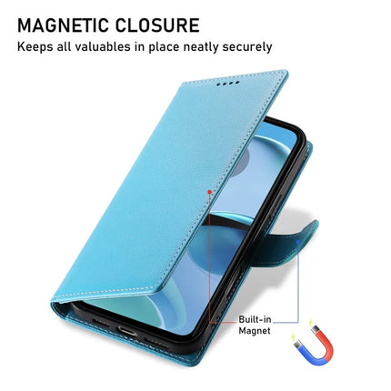 DF-012 For Motorola Moto G55 5G Case Litchi Texture Leather Magnetic Clasp Wallet Stand Phone Cover