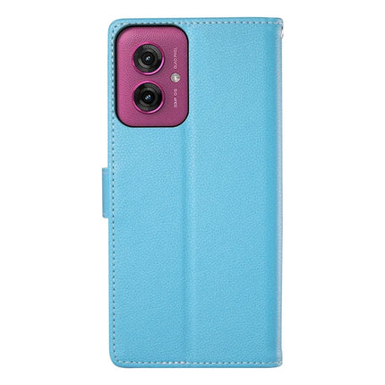 DF-012 For Motorola Moto G55 5G Case Litchi Texture Leather Magnetic Clasp Wallet Stand Phone Cover