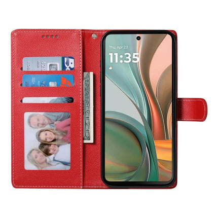 DF-012 For Motorola Moto G75 5G Case Litchi Texture Leather Magnetic Clasp Wallet Stand Phone Cover
