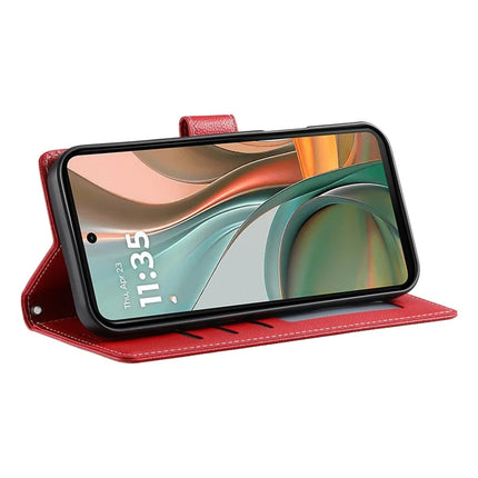 DF-012 For Motorola Moto G75 5G Case Litchi Texture Leather Magnetic Clasp Wallet Stand Phone Cover