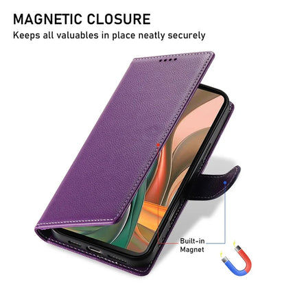 DF-012 For Motorola Moto G75 5G Case Litchi Texture Leather Magnetic Clasp Wallet Stand Phone Cover
