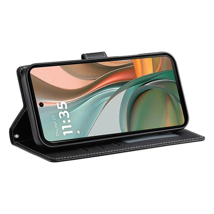 DF-012 For Motorola Moto G75 5G Case Litchi Texture Leather Magnetic Clasp Wallet Stand Phone Cover