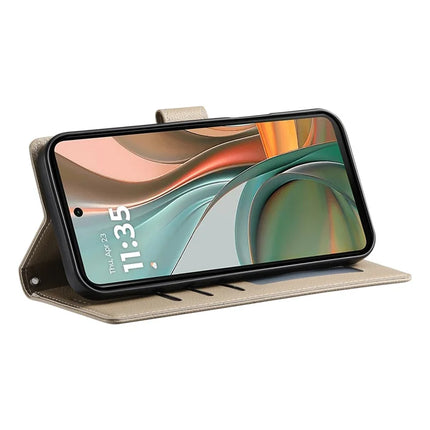 DF-012 For Motorola Moto G75 5G Case Litchi Texture Leather Magnetic Clasp Wallet Stand Phone Cover
