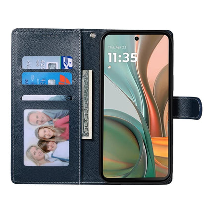 DF-012 For Motorola Moto G75 5G Case Litchi Texture Leather Magnetic Clasp Wallet Stand Phone Cover