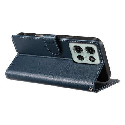 DF-012 For Motorola Moto G75 5G Case Litchi Texture Leather Magnetic Clasp Wallet Stand Phone Cover