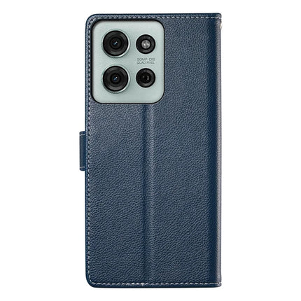 DF-012 For Motorola Moto G75 5G Case Litchi Texture Leather Magnetic Clasp Wallet Stand Phone Cover