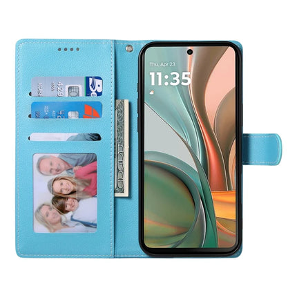 DF-012 For Motorola Moto G75 5G Case Litchi Texture Leather Magnetic Clasp Wallet Stand Phone Cover