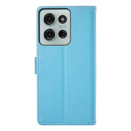 DF-012 For Motorola Moto G75 5G Case Litchi Texture Leather Magnetic Clasp Wallet Stand Phone Cover