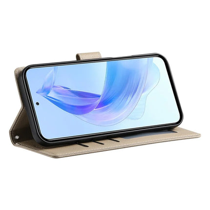DF-012 For Honor 90 Lite 5G / X50i 5G Case Litchi Texture Leather Magnetic Clasp Wallet Stand Phone Cover