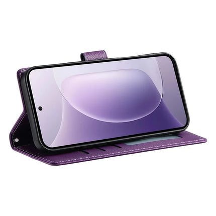 DF-012 For Honor 300 Pro Case Litchi Texture Leather Magnetic Clasp Wallet Stand Phone Cover