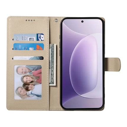 DF-012 For Honor 300 Pro Case Litchi Texture Leather Magnetic Clasp Wallet Stand Phone Cover
